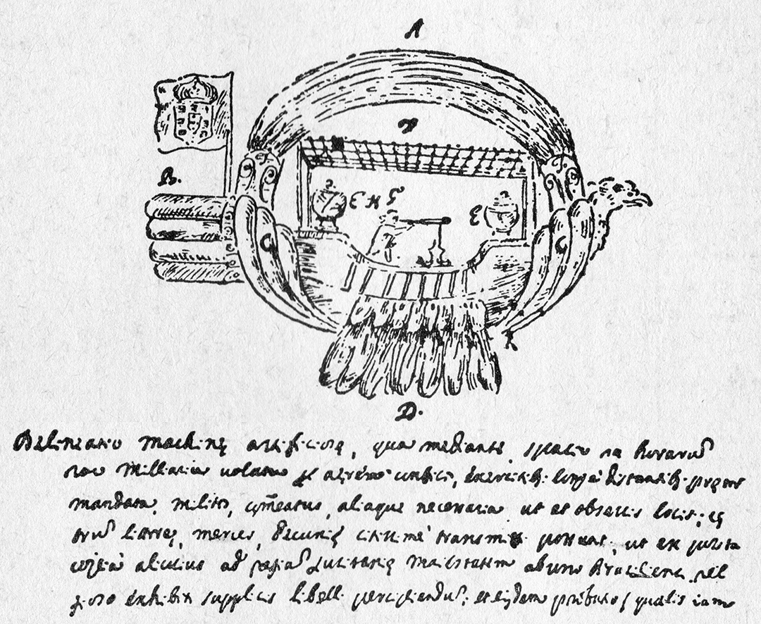 Drawing of the Passarola